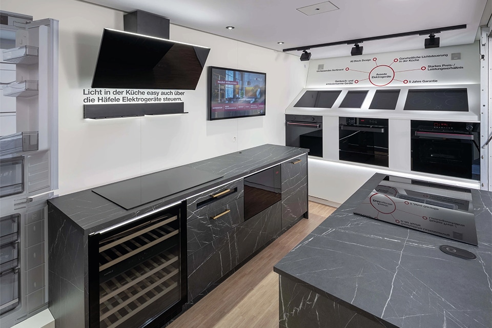 Showroom op wielen brengt keukenapparatuur naar interieurbouwer 1